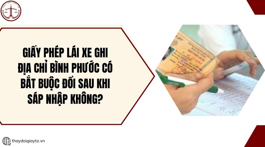 Giấy phép lái xe ghi địa chỉ Bình Phước có bắt buộc đổi sau khi sáp nhập không?.jpg
