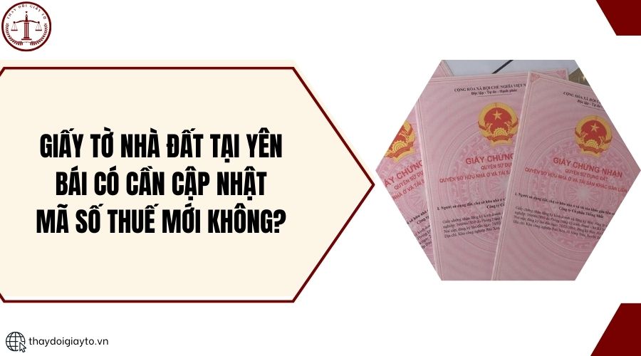 Giấy tờ nhà đất tại Yên Bái có cần cập nhật mã số thuế mới không?.jpg