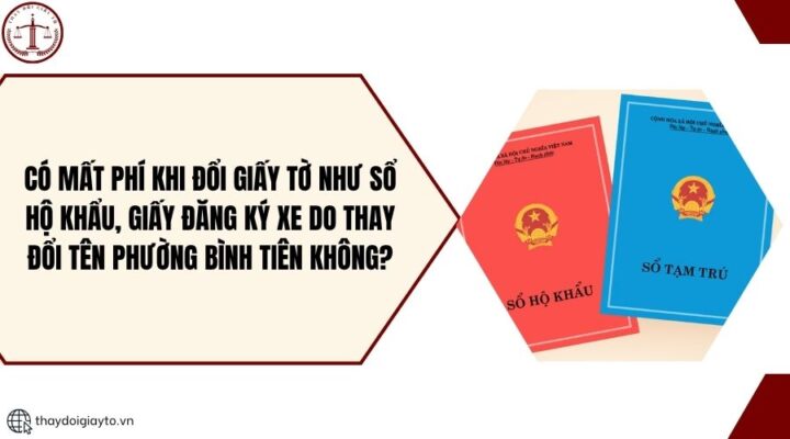 Có mất phí khi đổi giấy tờ như sổ hộ khẩu, giấy đăng ký xe do thay đổi tên phường Bình Tiên không?.jpg