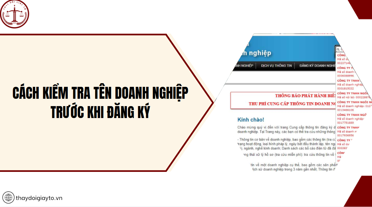 Cách kiểm tra tên doanh nghiệp trước khi đăng ký