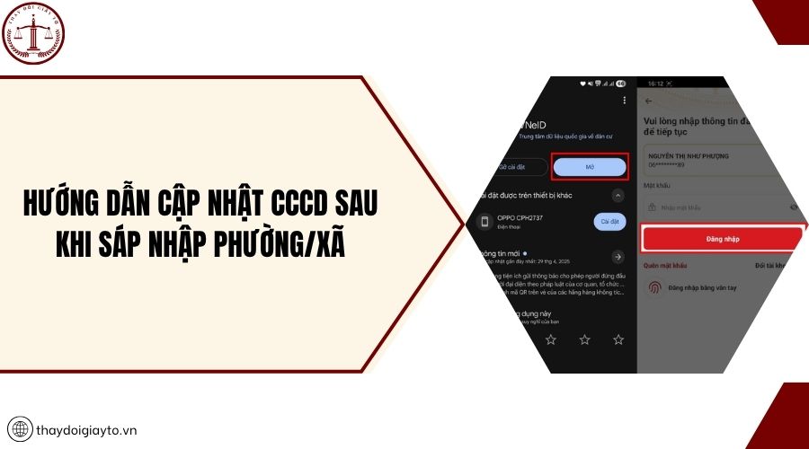 Hướng dẫn cập nhật CCCD sau khi sáp nhập phường/xã