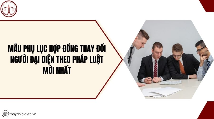 Mẫu phụ lục hợp đồng thay đổi người đại diện theo pháp luật mới nhất