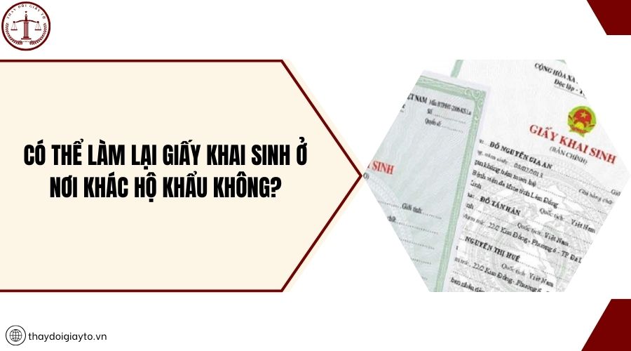 Có thể làm lại Giấy khai sinh ở nơi khác hộ khẩu không?