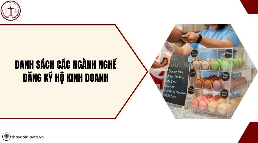 Danh sách các ngành nghề đăng ký hộ kinh doanh