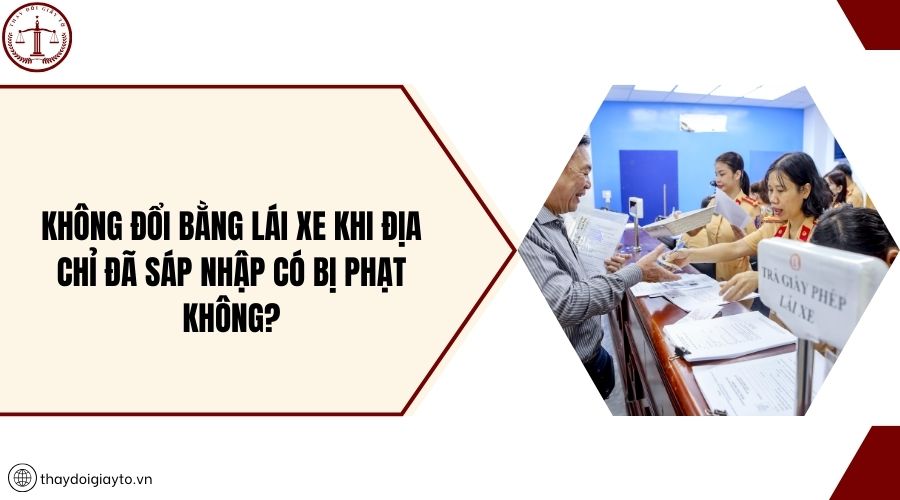 Không đổi bằng lái xe khi địa chỉ đã sáp nhập có bị phạt không?