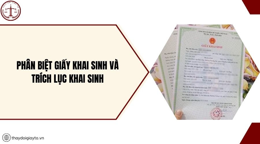 Phân biệt Giấy khai sinh và Trích lục khai sinh