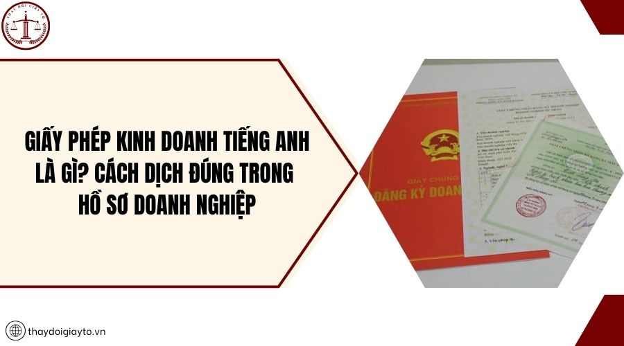 Giấy phép kinh doanh tiếng Anh là gì? Cách dịch đúng trong hồ sơ doanh nghiệp