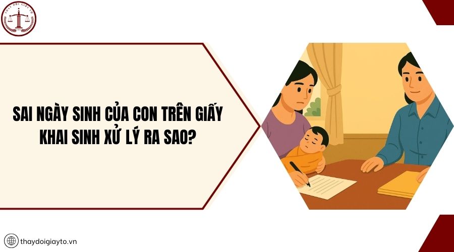Sai ngày sinh của con trên giấy khai sinh xử lý ra sao?