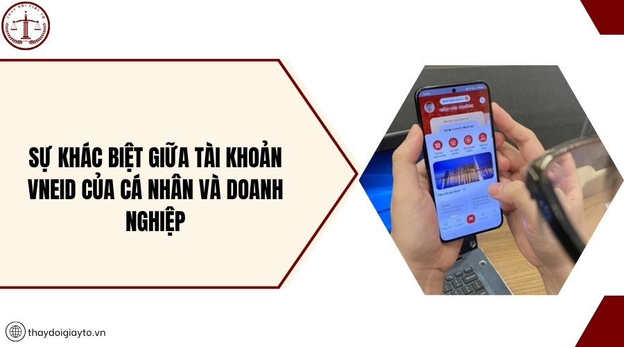 Sự khác biệt giữa tài khoản VNeID của cá nhân và doanh nghiệp